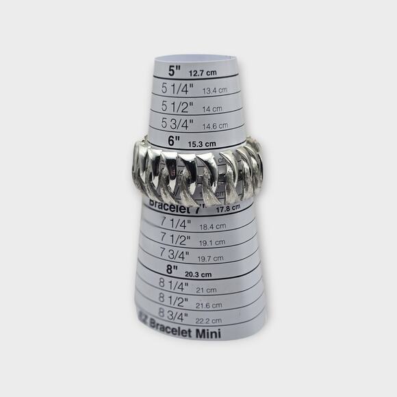Coro Silver-Tone Link Vintage Bracelet  Mid-Century 1950s - Picture 7 of 8